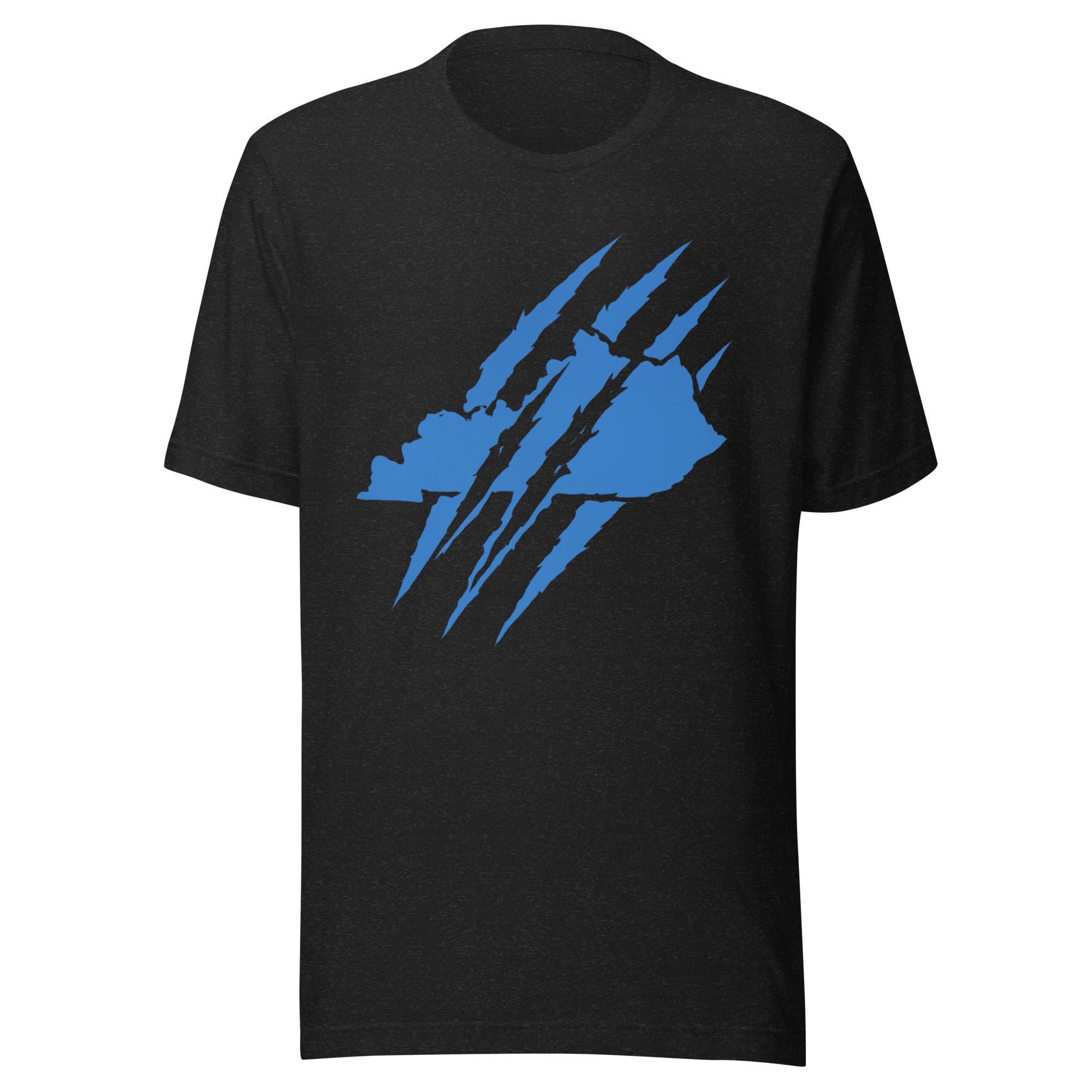 Kentucky Outline T-Shirt | Claw Marks Graphic Design Blue | Classic - Bluegrass Elite Apparel LLC