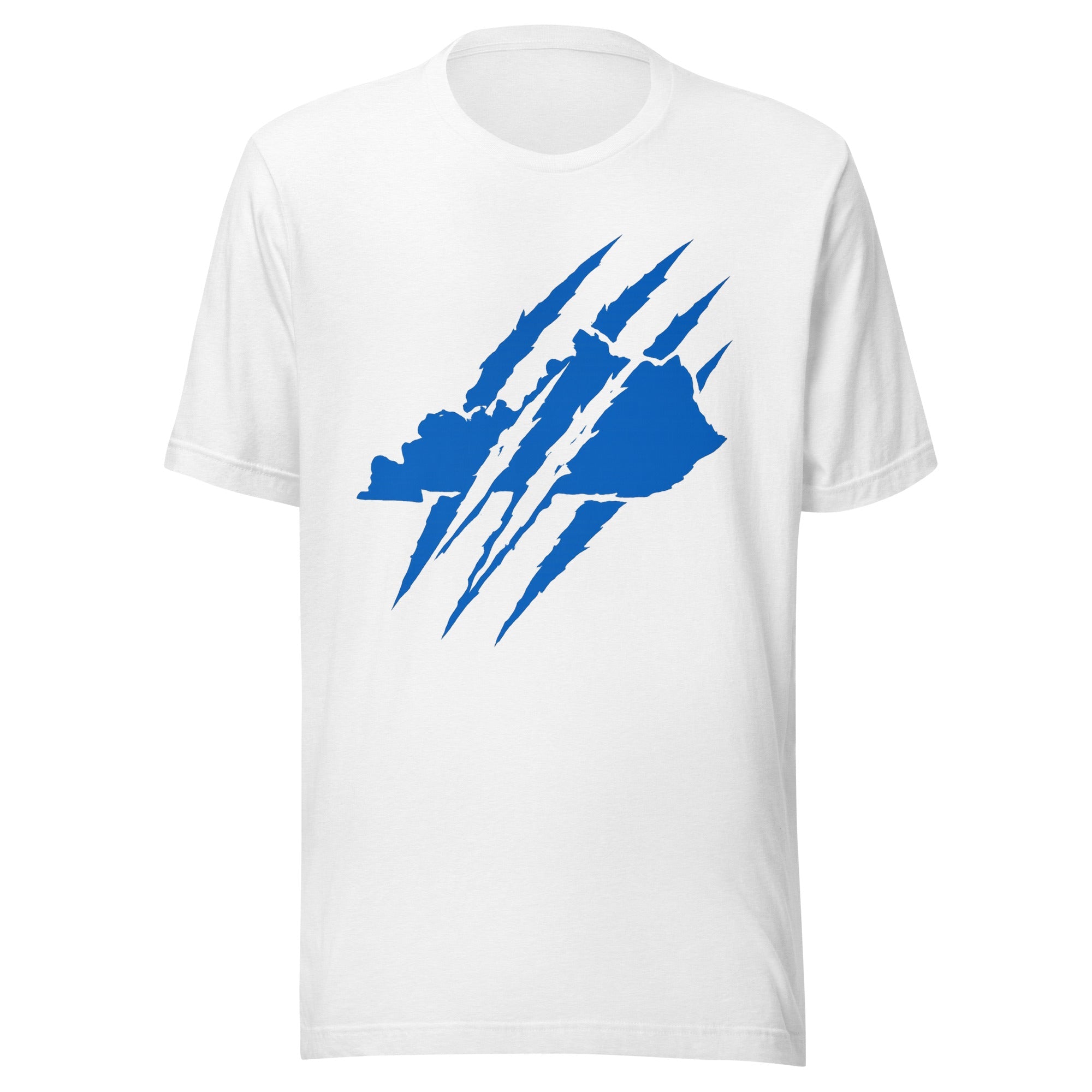 Kentucky Outline T-Shirt | Claw Marks Graphic Design Blue | Classic - Bluegrass Elite Apparel LLC