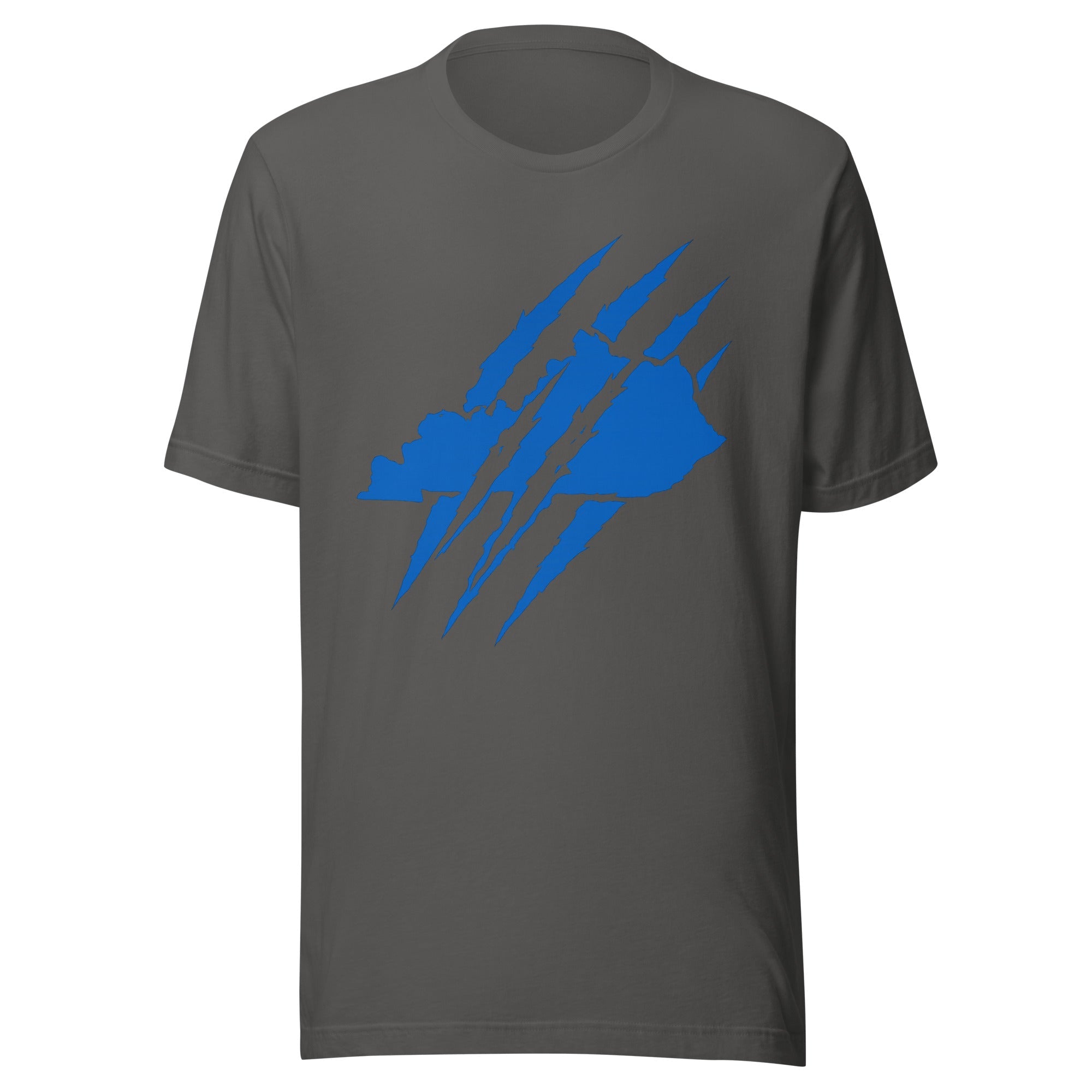 Kentucky Outline T-Shirt | Claw Marks Graphic Design Blue | Classic - Bluegrass Elite Apparel LLC