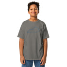 Kentucky Outline Youth Tee | Minimal Blue Line Art - Bluegrass Elite Apparel LLC