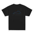 Kentucky Outline Youth Tee | Minimal Blue Line Art - Bluegrass Elite Apparel LLC