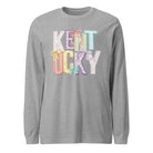 Kentucky Pastel Bow Script Long Sleeve Shirt | Patchwork Coquette Design - Bluegrass Elite Apparel LLC