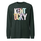 Kentucky Pastel Bow Script Long Sleeve Shirt | Patchwork Coquette Design - Bluegrass Elite Apparel LLC