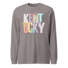 Kentucky Pastel Bow Script Long Sleeve Shirt | Patchwork Coquette Design - Bluegrass Elite Apparel LLC