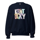 Kentucky Pastel Bow Sweatshirt | Patchwork Coquette Graphic Design - Bluegrass Elite Apparel LLC