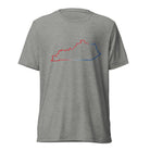 Kentucky Patriotic Outline Graphic Tee | Red White Blue Border Design - Bluegrass Elite Apparel LLC