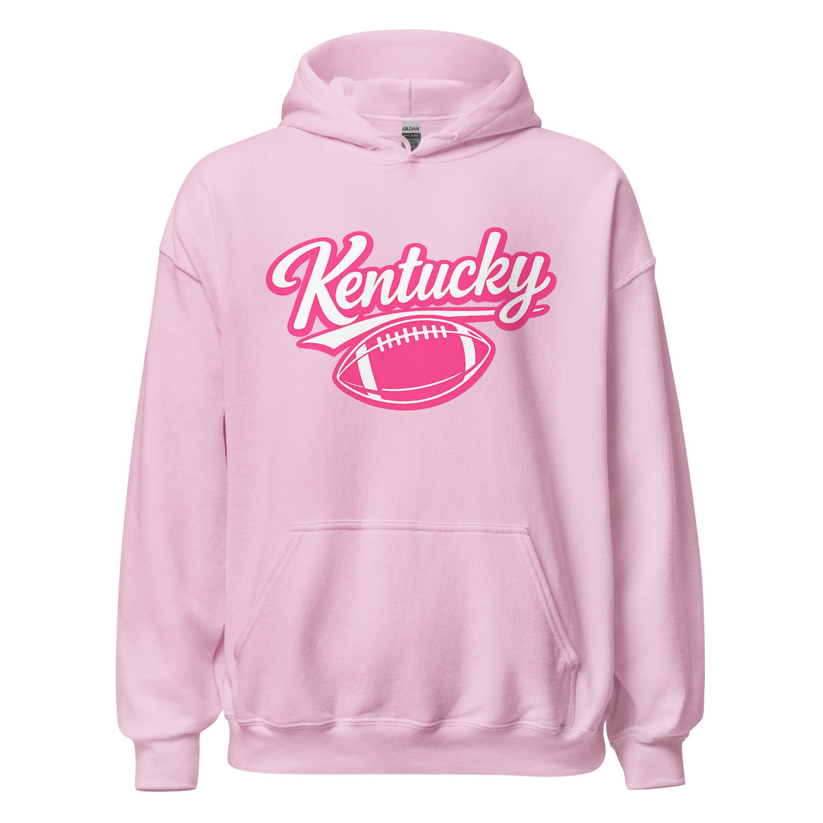 Kentucky Pink Script Ball Hoodie | Minimal Sports Design | Classic Fleece Pullover - Bluegrass Elite Apparel LLC
