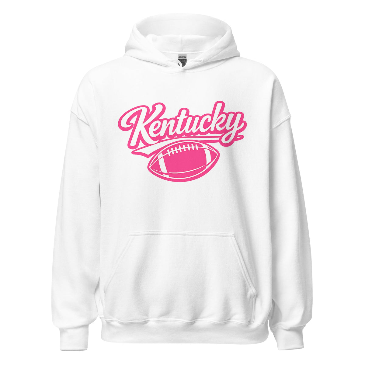 Kentucky Pink Script Ball Hoodie | Minimal Sports Design | Classic Fleece Pullover - Bluegrass Elite Apparel LLC