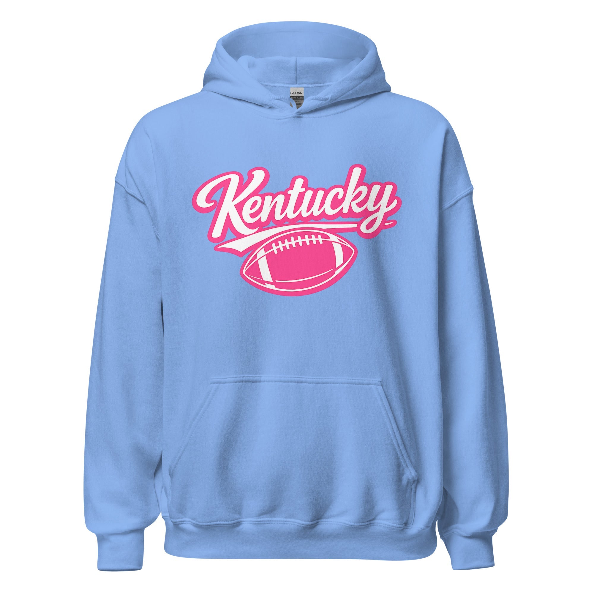 Kentucky Pink Script Ball Hoodie | Minimal Sports Design | Classic Fleece Pullover - Bluegrass Elite Apparel LLC