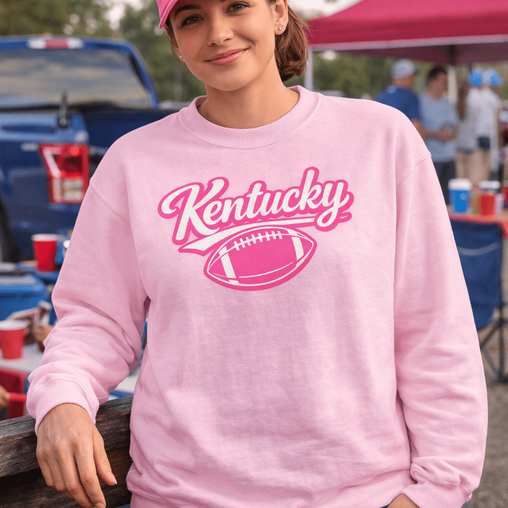Kentucky Pink Script Ball Sweatshirt | Minimal Sports Design | Classic Crewneck - Bluegrass Elite Apparel LLC