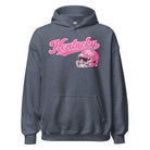 Kentucky Pink Script Helmet Hoodie | Minimal Sports Design | Classic Fleece Pullover - Bluegrass Elite Apparel LLC