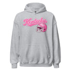 Kentucky Pink Script Helmet Hoodie | Minimal Sports Design | Classic Fleece Pullover - Bluegrass Elite Apparel LLC