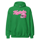 Kentucky Pink Script Helmet Hoodie | Minimal Sports Design | Classic Fleece Pullover - Bluegrass Elite Apparel LLC