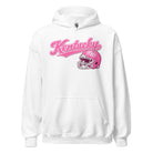 Kentucky Pink Script Helmet Hoodie | Minimal Sports Design | Classic Fleece Pullover - Bluegrass Elite Apparel LLC