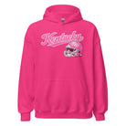 Kentucky Pink Script Helmet Hoodie | Minimal Sports Design | Classic Fleece Pullover - Bluegrass Elite Apparel LLC