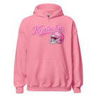 Kentucky Pink Script Helmet Hoodie | Minimal Sports Design | Classic Fleece Pullover - Bluegrass Elite Apparel LLC