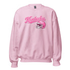 Kentucky Pink Script Helmet Sweatshirt | Minimal Sports Design | Classic Crewneck - Bluegrass Elite Apparel LLC