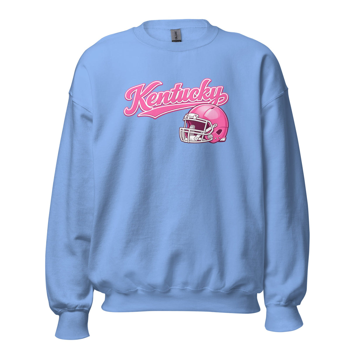 Kentucky Pink Script Helmet Sweatshirt | Minimal Sports Design | Classic Crewneck - Bluegrass Elite Apparel LLC