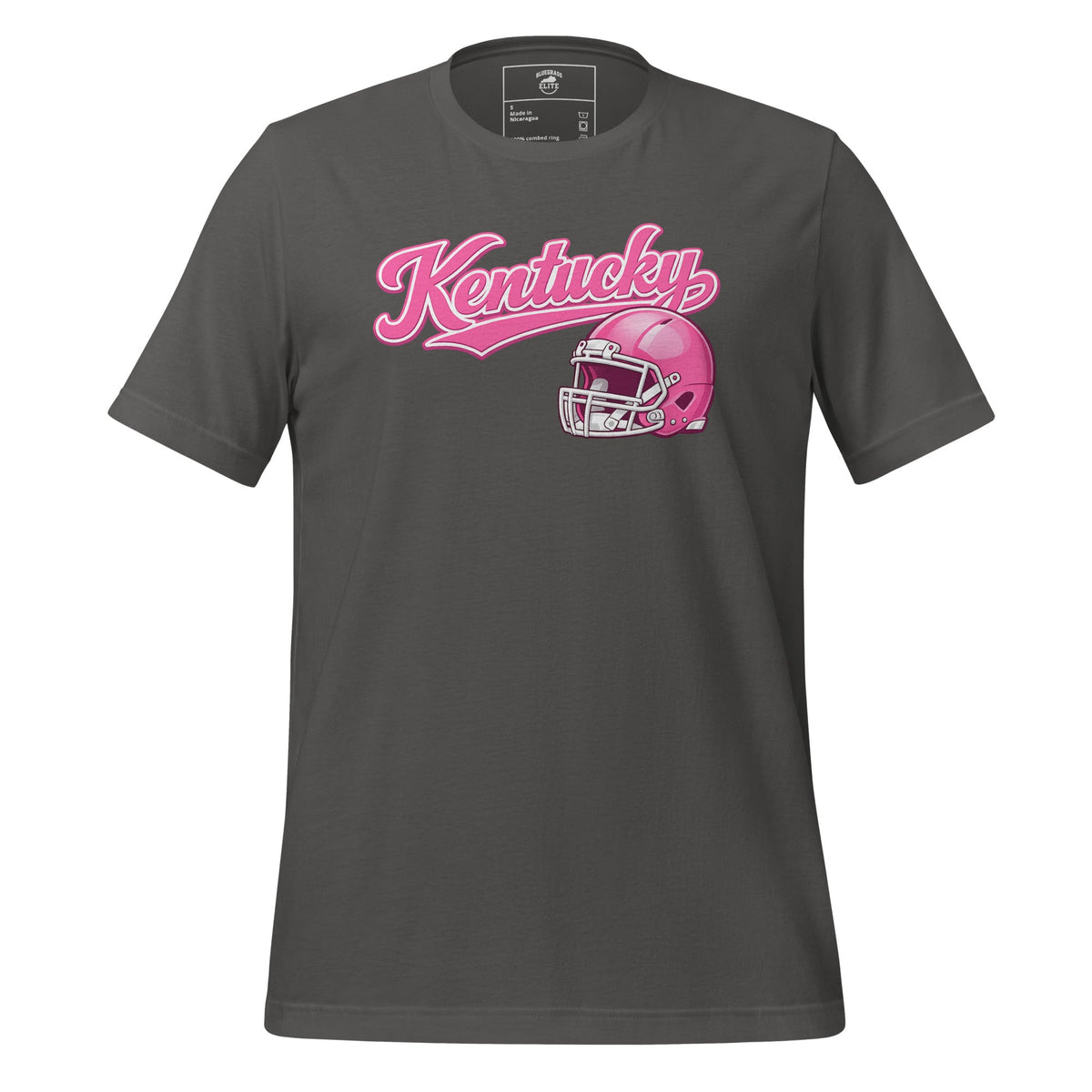Kentucky Pink Script Helmet T-Shirt - Bluegrass Elite Apparel LLC