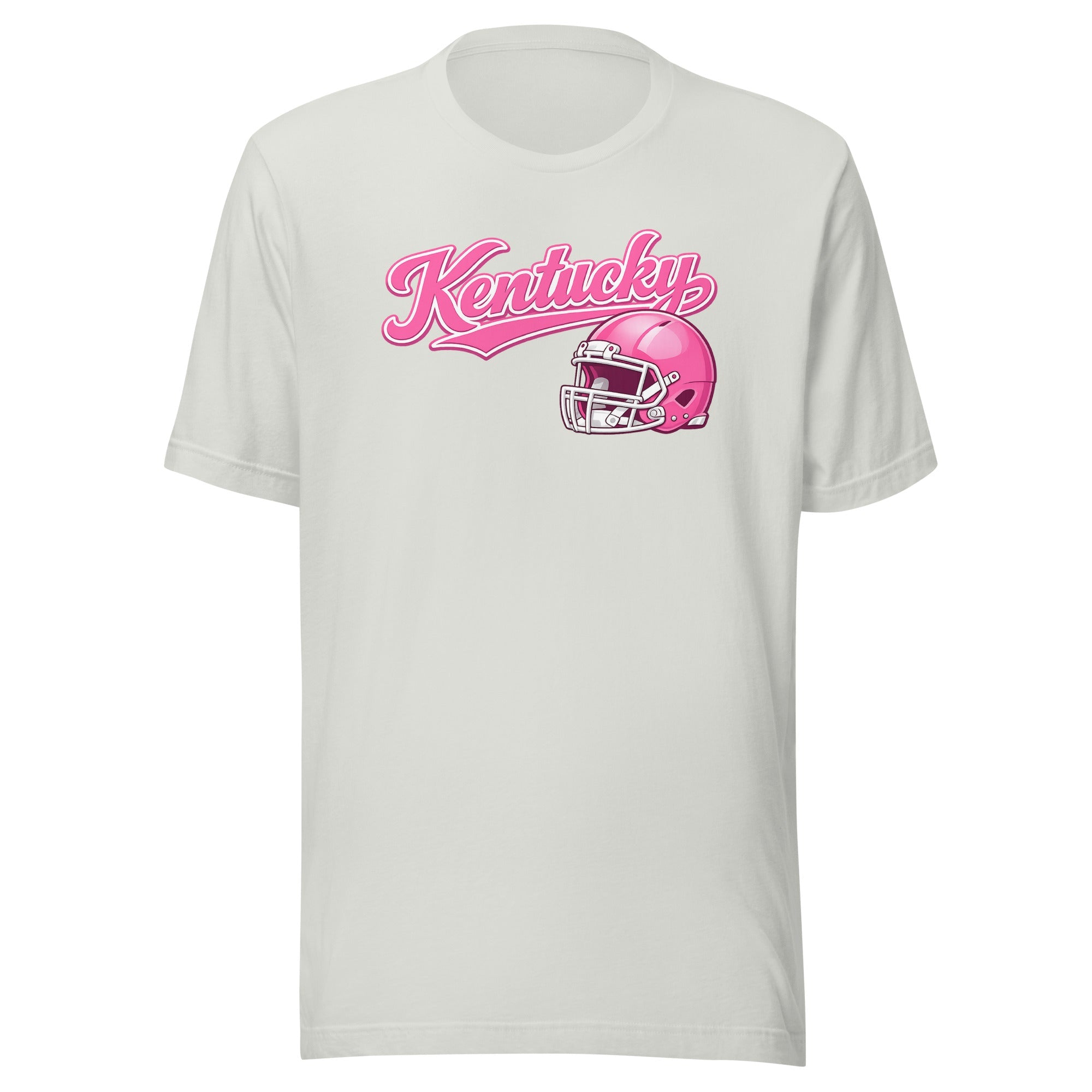 Kentucky Pink Script Helmet T-Shirt | Minimal Sports Design | Classic Airlume - Bluegrass Elite Apparel LLC