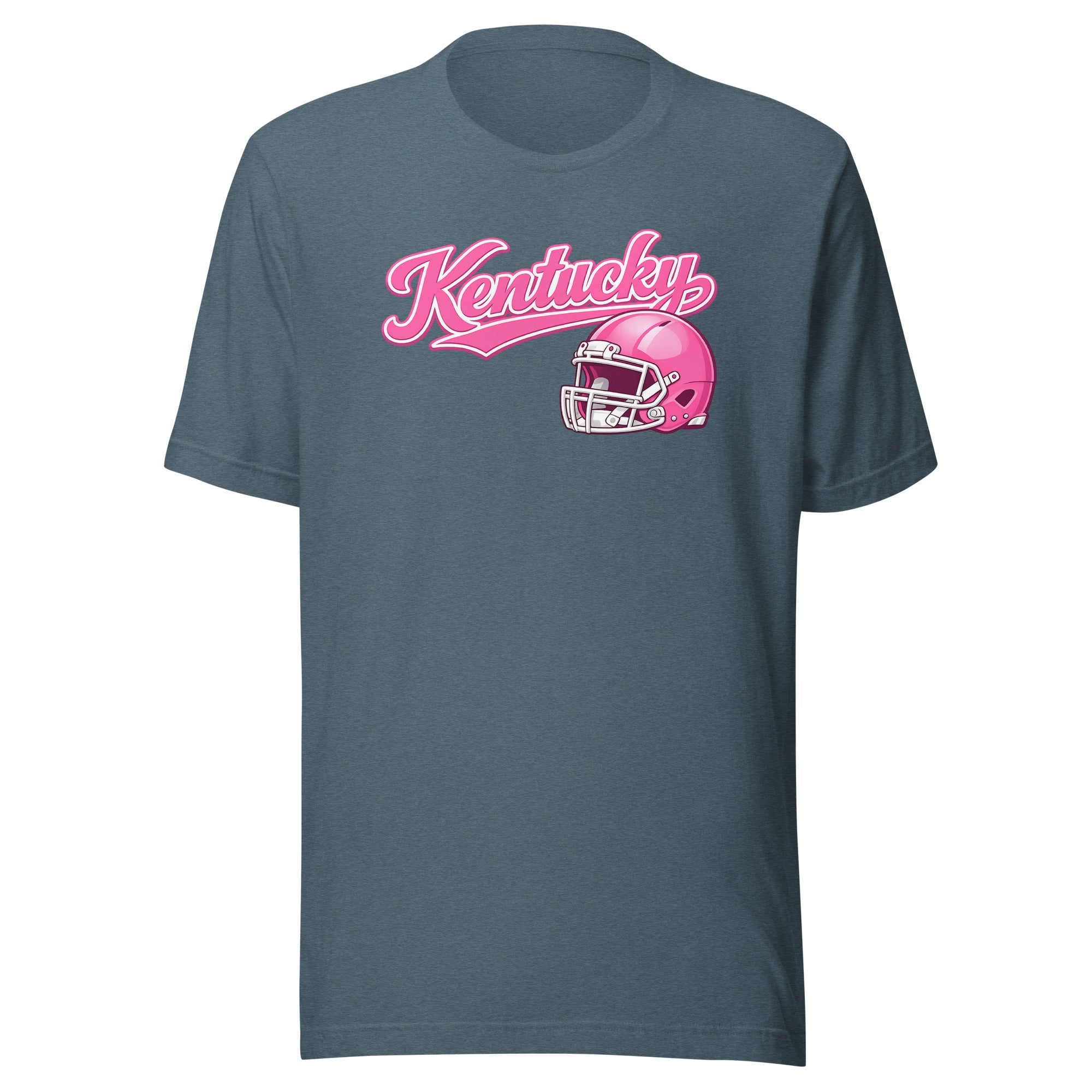 Kentucky Pink Script Helmet T-Shirt | Minimal Sports Design | Classic Airlume - Bluegrass Elite Apparel LLC