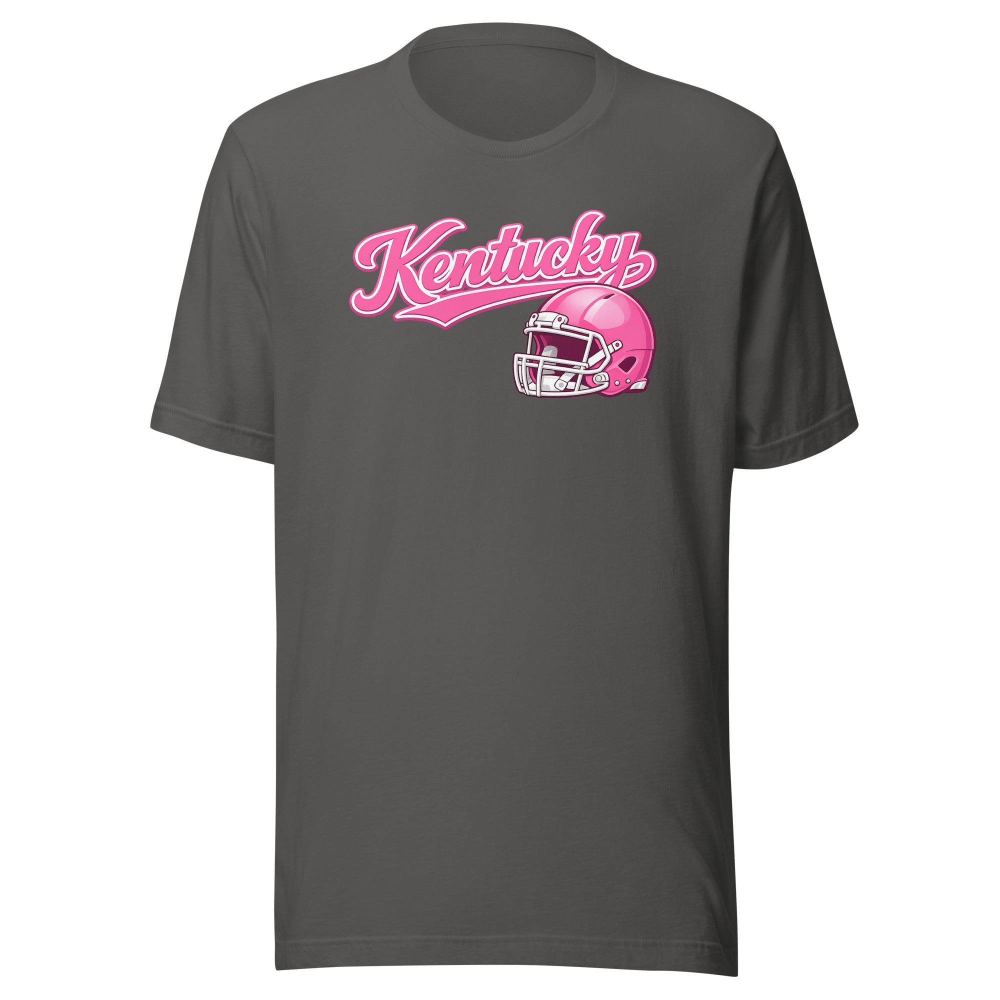 Kentucky Pink Script Helmet T-Shirt | Minimal Sports Design | Classic Airlume - Bluegrass Elite Apparel LLC