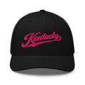 Kentucky Pink Script Trucker Hat – Vintage State Pride Mesh Cap - Bluegrass Elite Apparel LLC