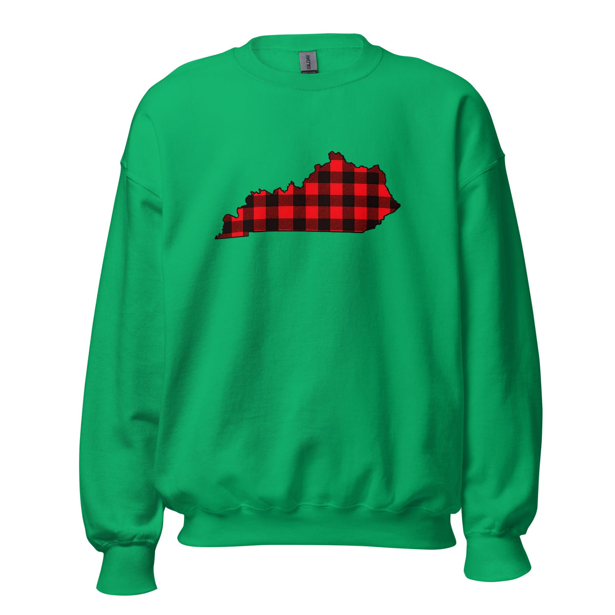 Kentucky Plaid State Sweatshirt | Red Lumberjack Kentucky Design - Bluegrass Elite Apparel LLC