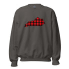 Kentucky Plaid State Sweatshirt | Red Lumberjack Kentucky Design - Bluegrass Elite Apparel LLC