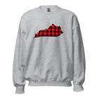 Kentucky Plaid State Sweatshirt | Red Lumberjack Kentucky Design - Bluegrass Elite Apparel LLC