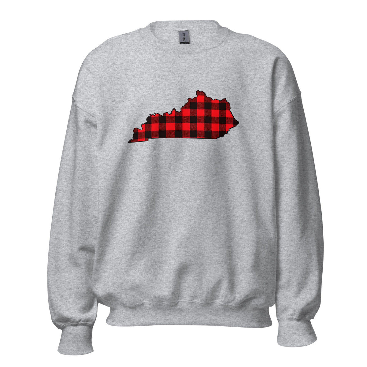 Kentucky Plaid State Sweatshirt | Red Lumberjack Kentucky Design - Bluegrass Elite Apparel LLC