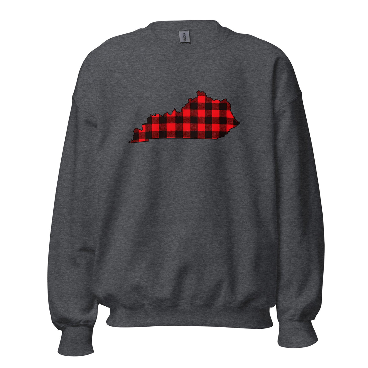 Kentucky Plaid State Sweatshirt | Red Lumberjack Kentucky Design - Bluegrass Elite Apparel LLC