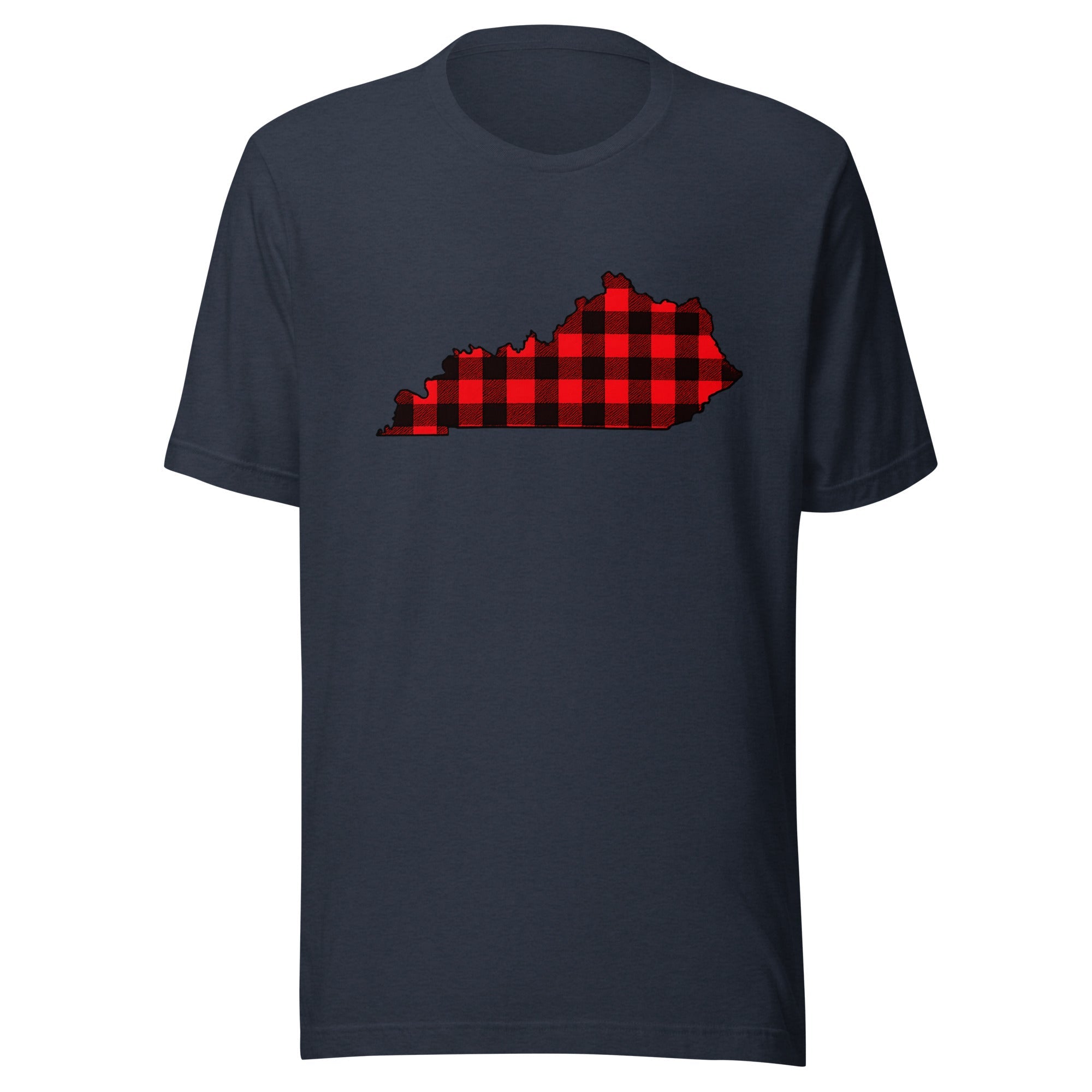 Kentucky Plaid State T-Shirt | Red Lumberjack Kentucky Design | Classic Airlume - Bluegrass Elite Apparel LLC