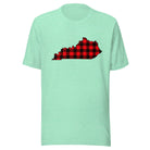 Kentucky Plaid State T-Shirt | Red Lumberjack Kentucky Design | Classic Airlume - Bluegrass Elite Apparel LLC