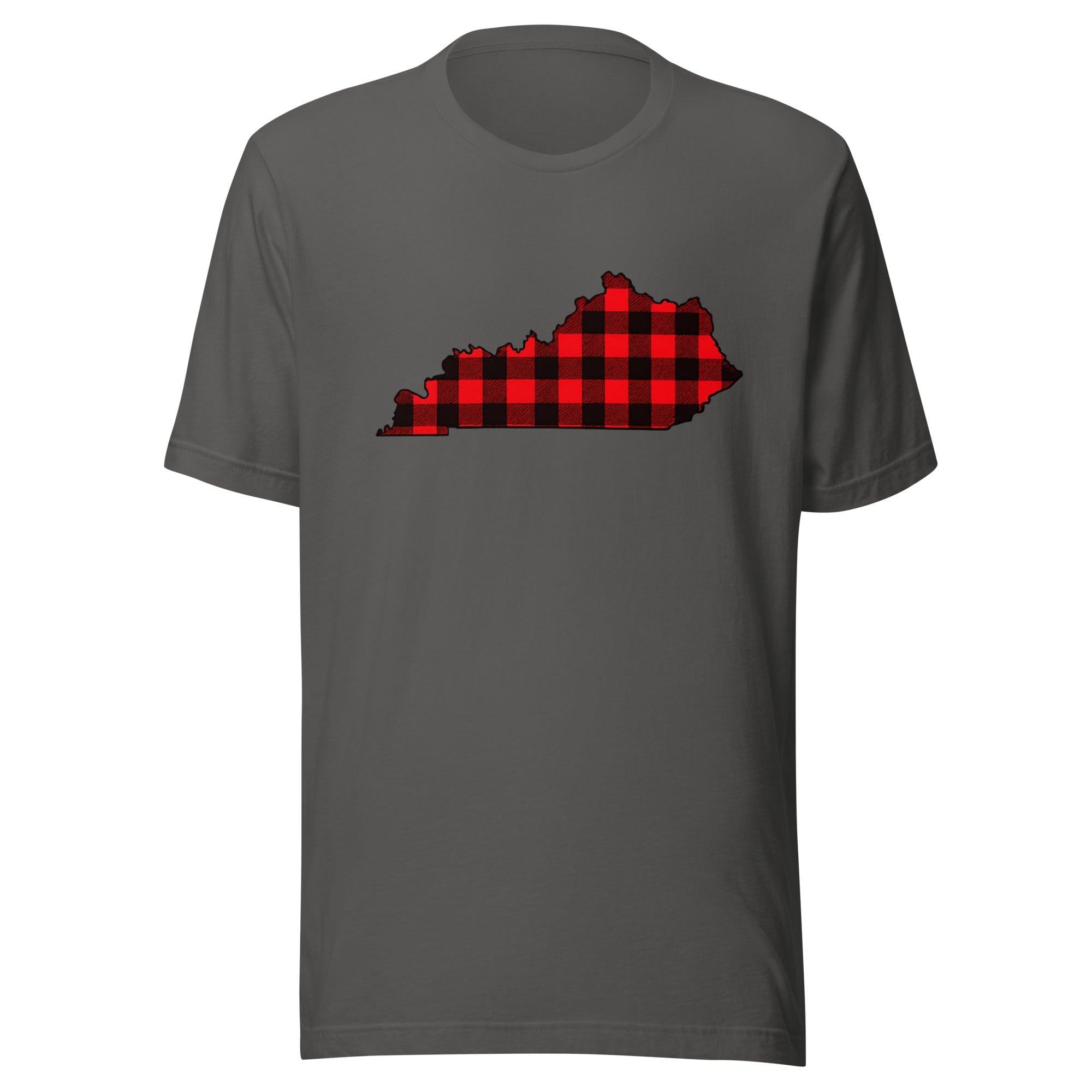 Kentucky Plaid State T-Shirt | Red Lumberjack Kentucky Design | Classic Airlume - Bluegrass Elite Apparel LLC