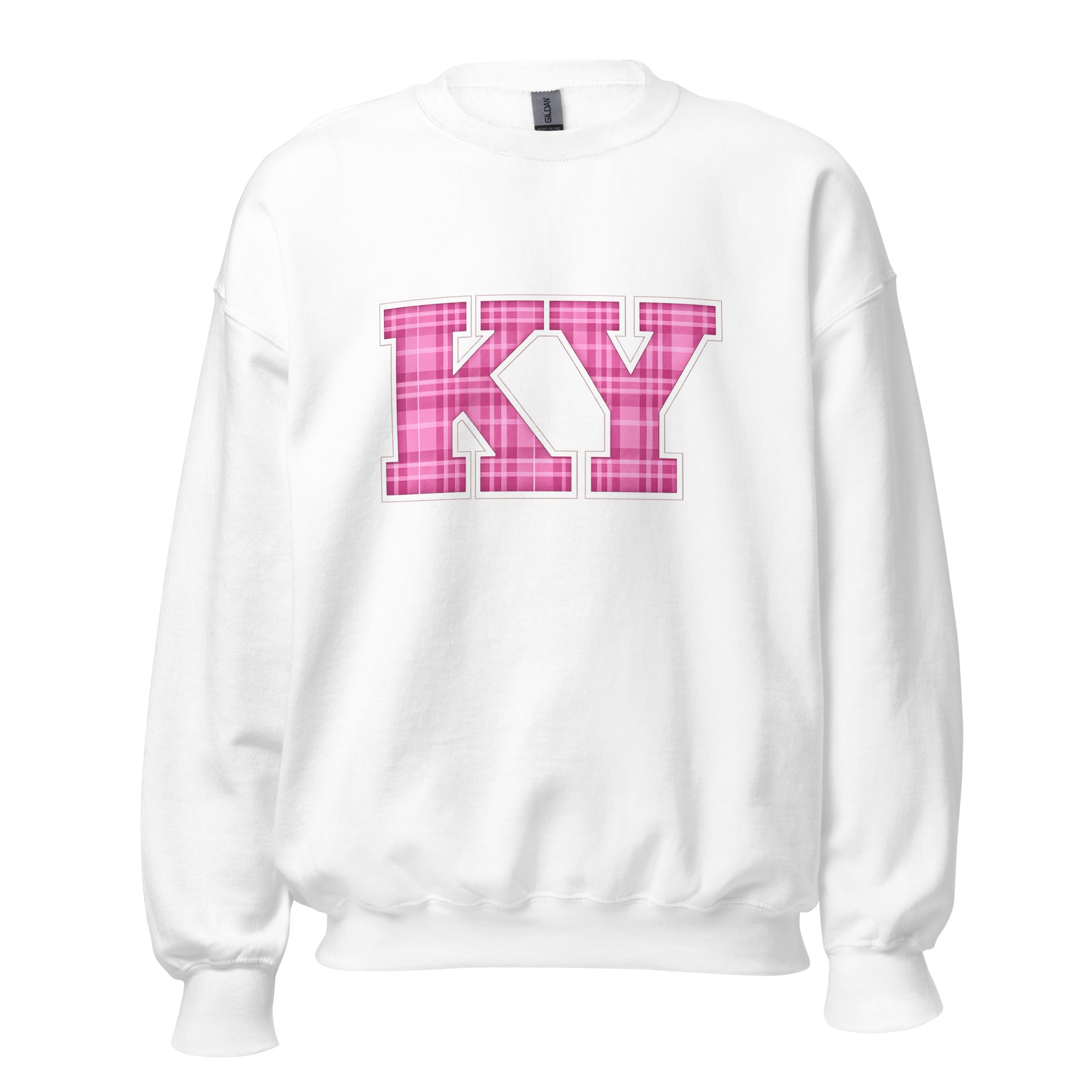 Kentucky Plaid Sweatshirt | Pink Tartan KY Design | Unisex Cozy Fit - Bluegrass Elite Apparel LLC