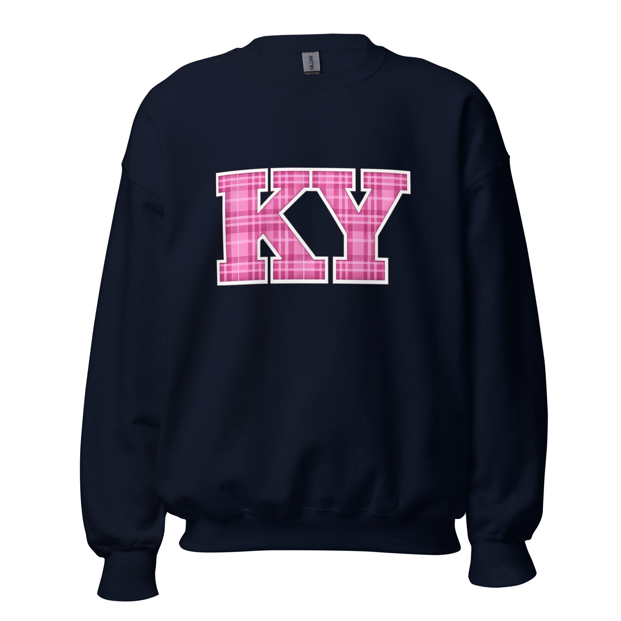 Kentucky Plaid Sweatshirt | Pink Tartan KY Design | Unisex Cozy Fit - Bluegrass Elite Apparel LLC