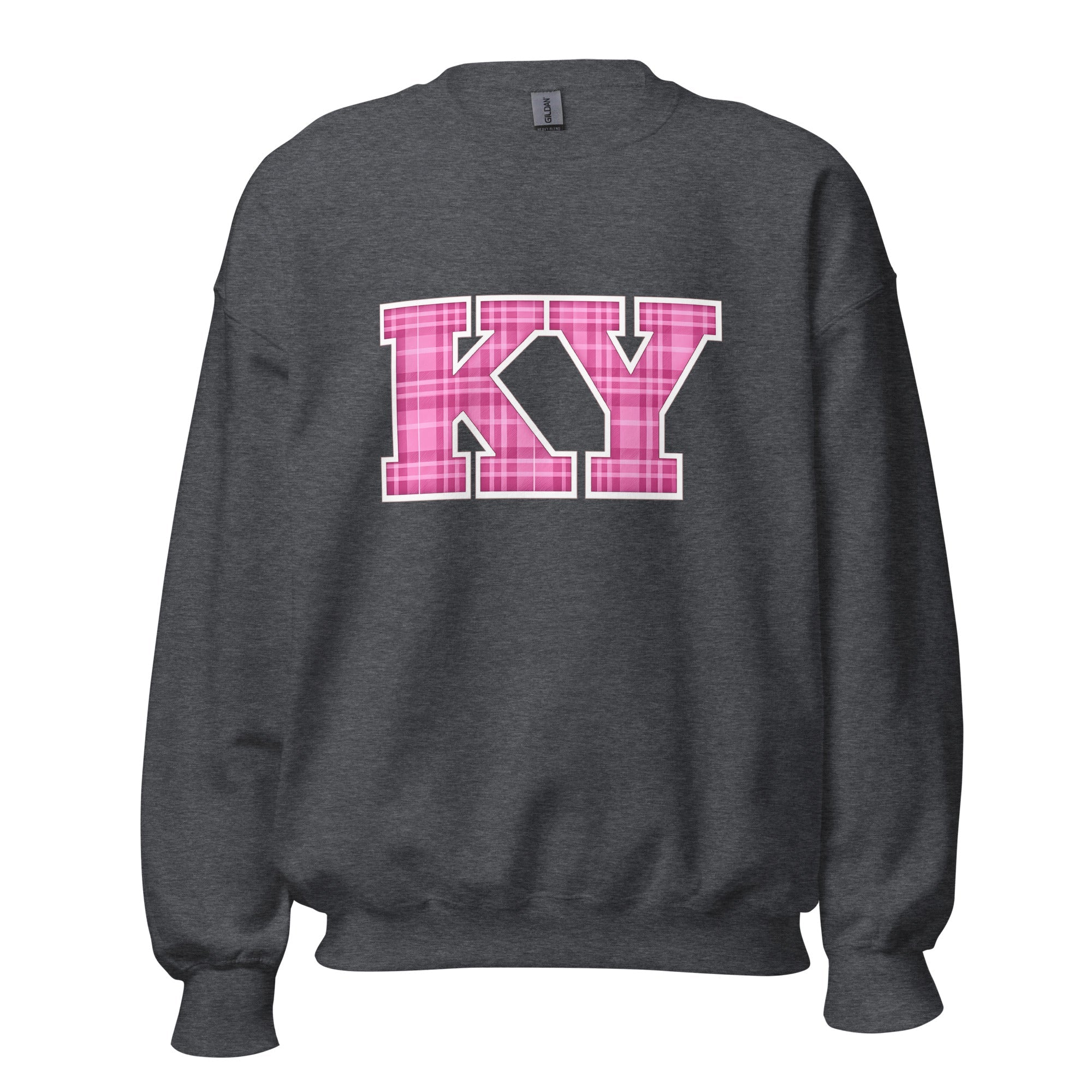 Kentucky Plaid Sweatshirt | Pink Tartan KY Design | Unisex Cozy Fit - Bluegrass Elite Apparel LLC