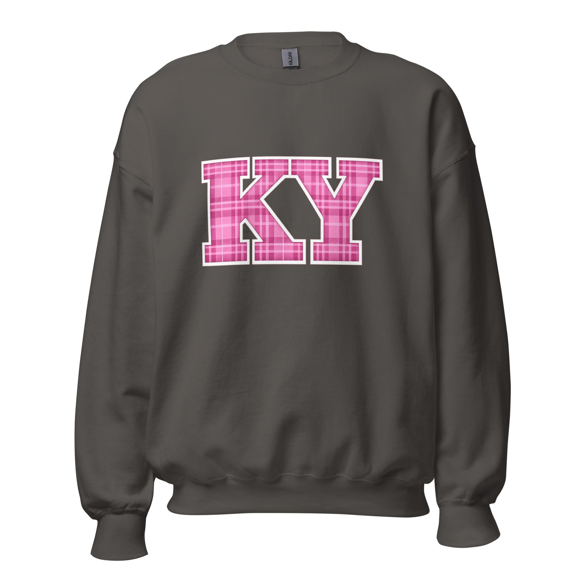 Kentucky Plaid Sweatshirt | Pink Tartan KY Design | Unisex Cozy Fit - Bluegrass Elite Apparel LLC
