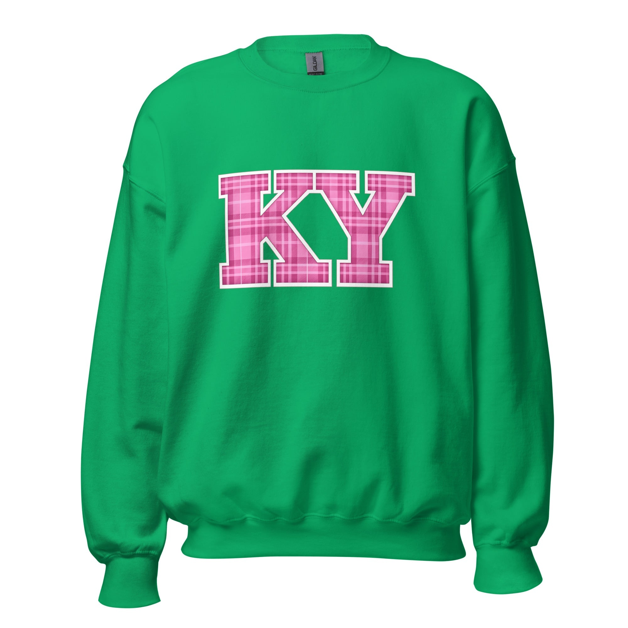 Kentucky Plaid Sweatshirt | Pink Tartan KY Design | Unisex Cozy Fit - Bluegrass Elite Apparel LLC