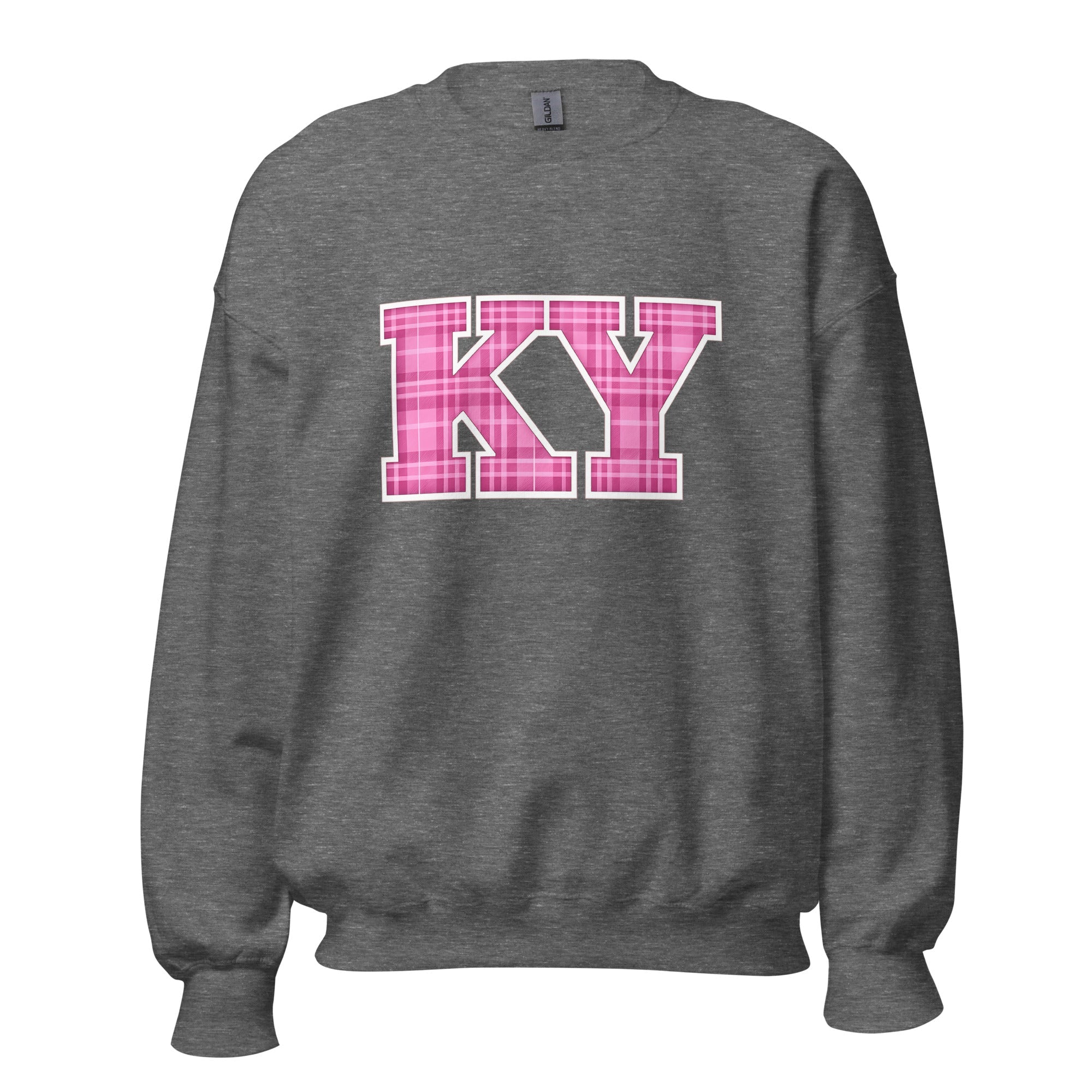 Kentucky Plaid Sweatshirt | Pink Tartan KY Design | Unisex Cozy Fit - Bluegrass Elite Apparel LLC