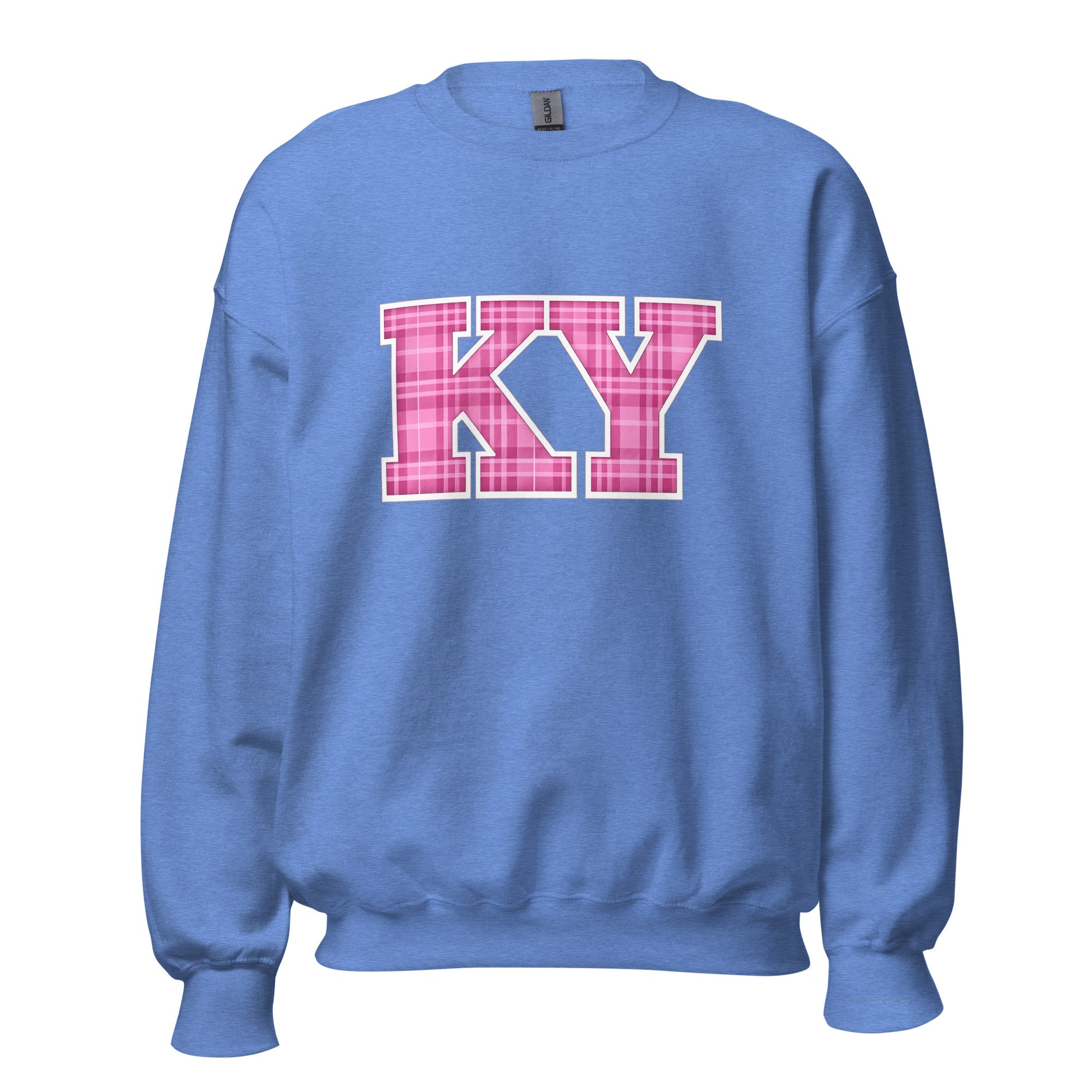 Kentucky Plaid Sweatshirt | Pink Tartan KY Design | Unisex Cozy Fit - Bluegrass Elite Apparel LLC