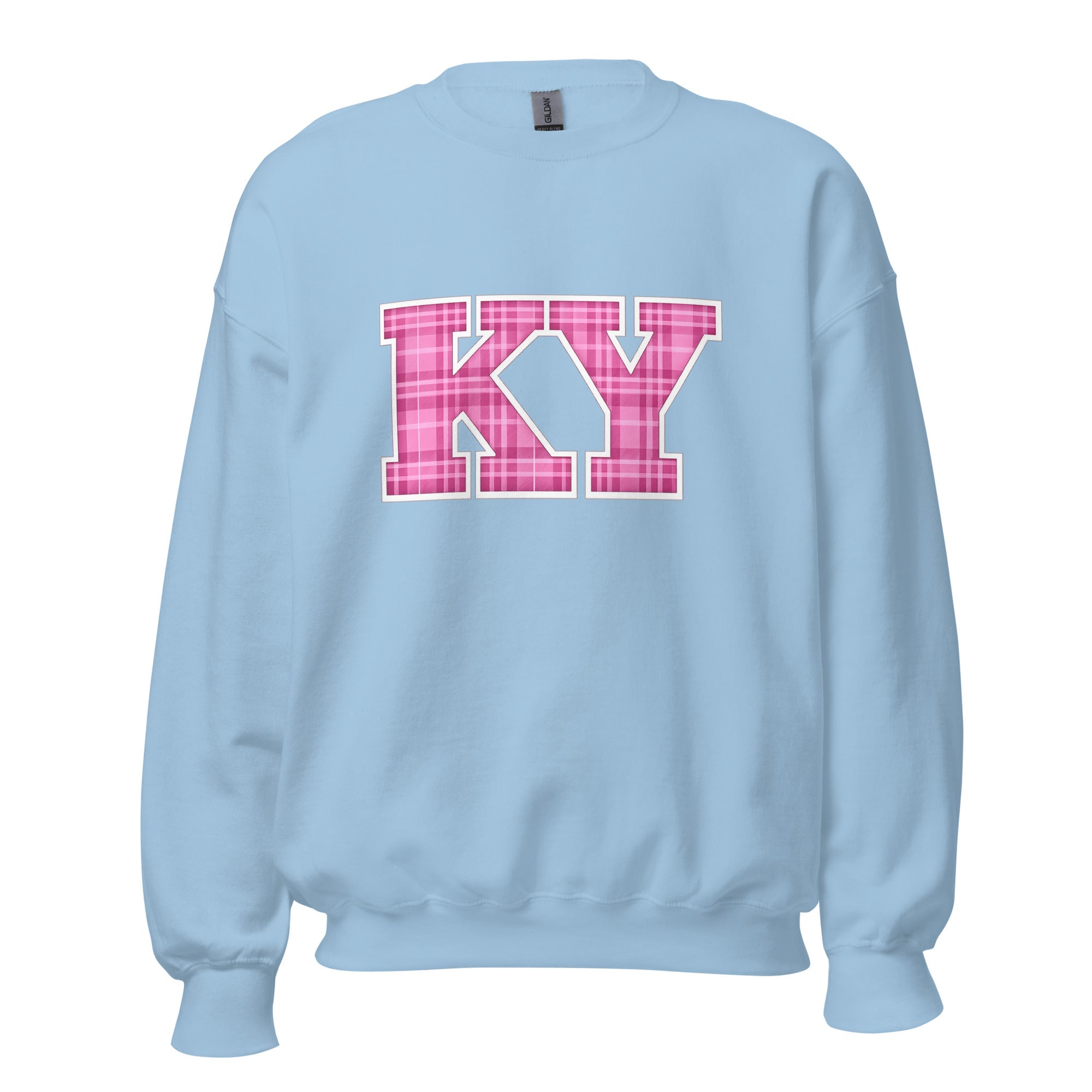Kentucky Plaid Sweatshirt | Pink Tartan KY Design | Unisex Cozy Fit - Bluegrass Elite Apparel LLC