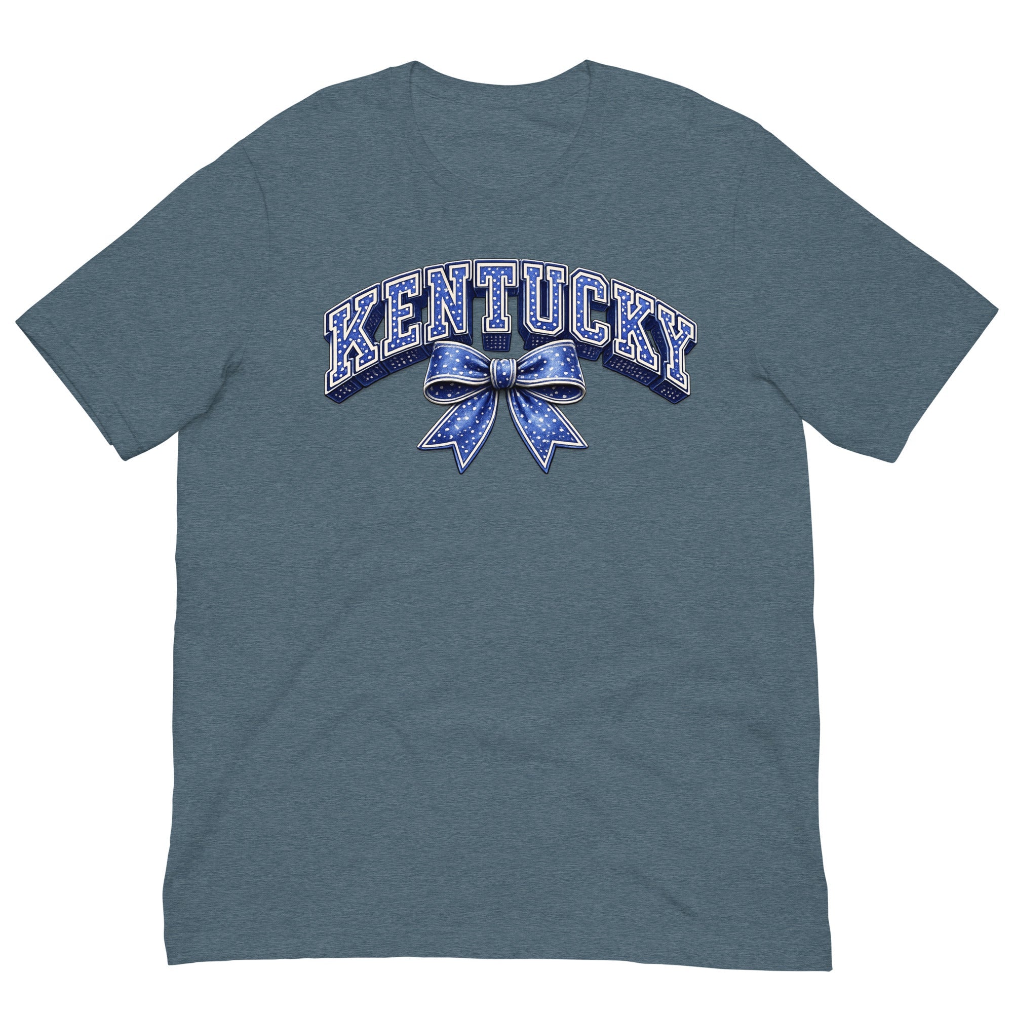 Kentucky Polka Dot Bow Tee | Vintage Varsity Design | Classic - Bluegrass Elite Apparel LLC