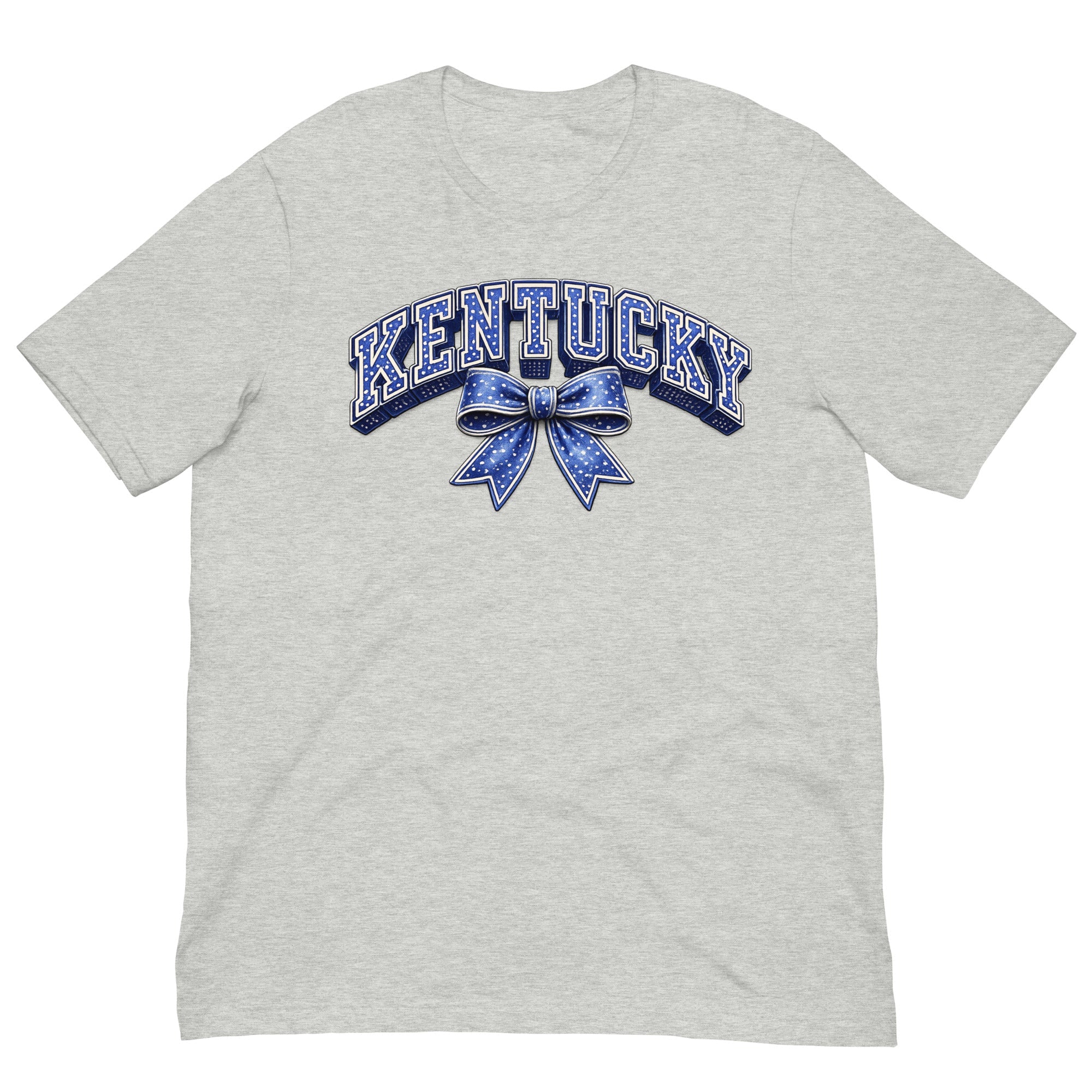 Kentucky Polka Dot Bow Tee | Vintage Varsity Design | Classic - Bluegrass Elite Apparel LLC