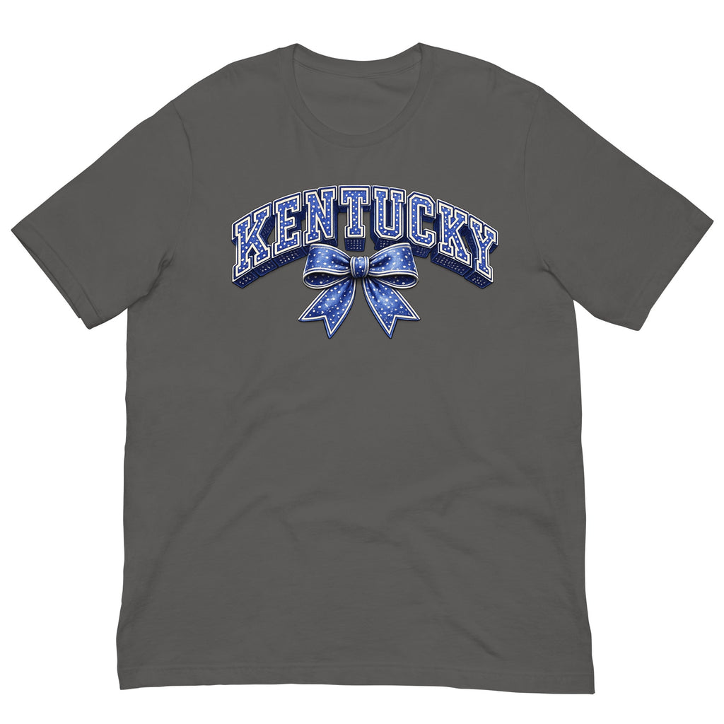 Kentucky Polka Dot Bow Tee | Vintage Varsity Design | Classic - Bluegrass Elite Apparel LLC