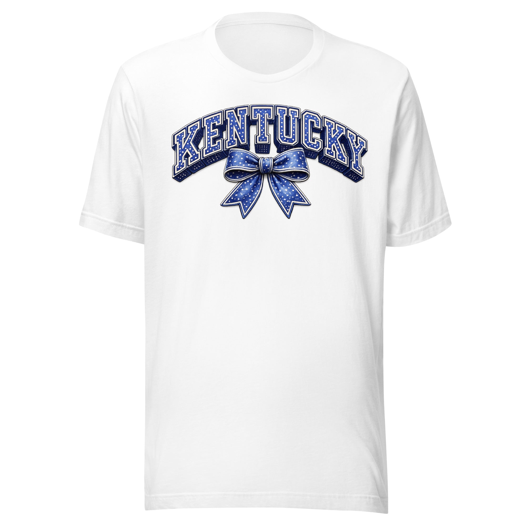 Kentucky Polka Dot Bow Tee | Vintage Varsity Design | Classic - Bluegrass Elite Apparel LLC