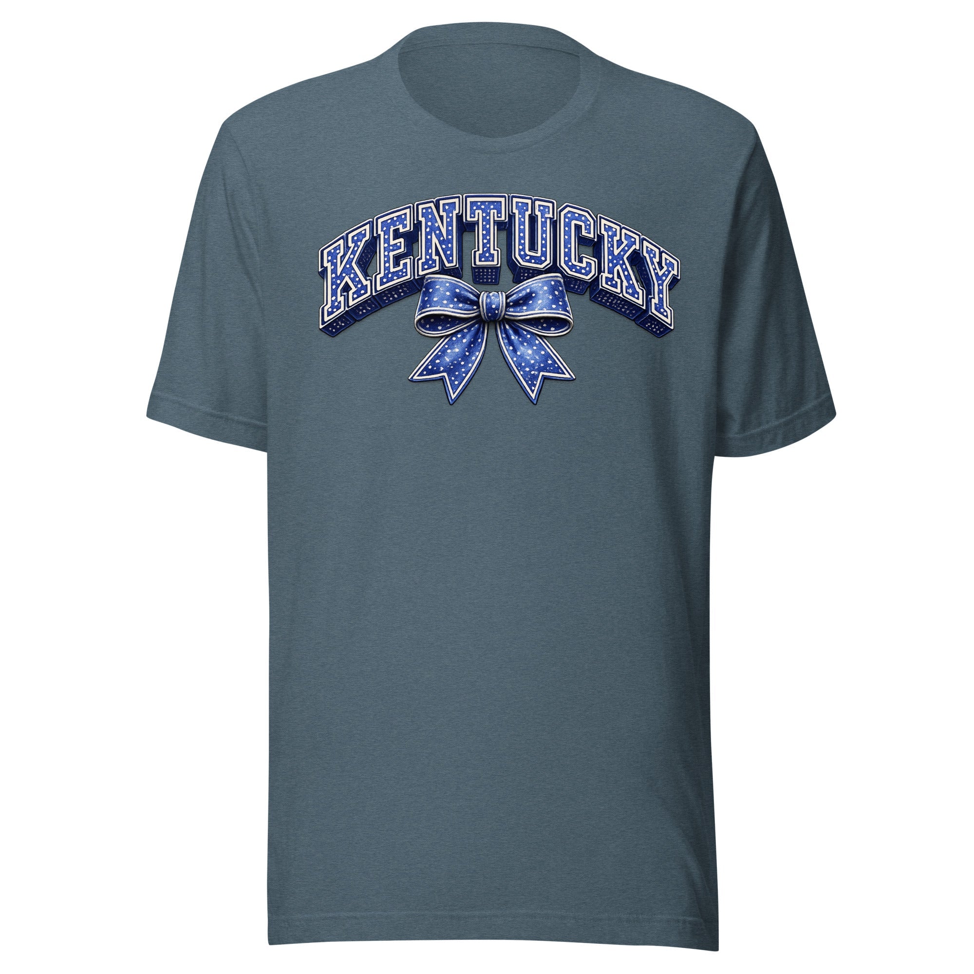Kentucky Polka Dot Bow Tee | Vintage Varsity Design | Classic - Bluegrass Elite Apparel LLC