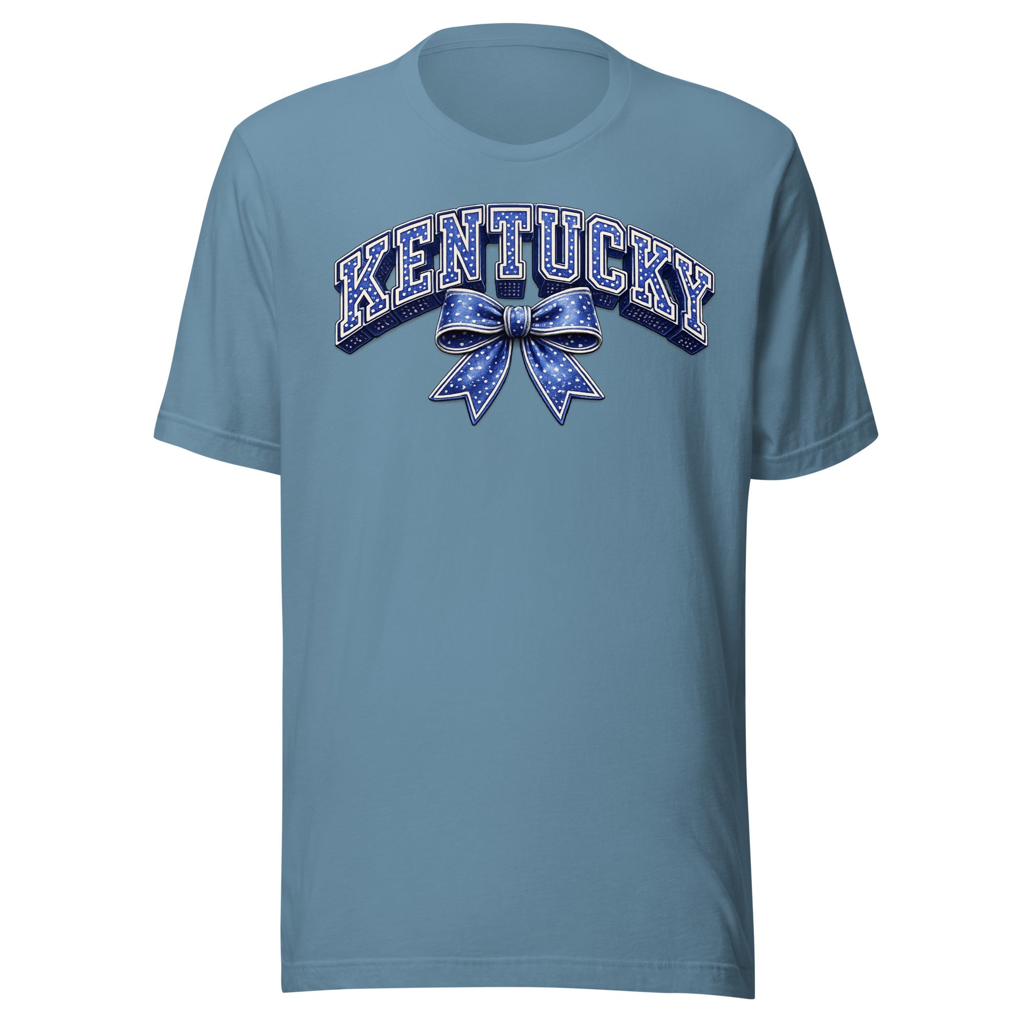 Kentucky Polka Dot Bow Tee | Vintage Varsity Design | Classic - Bluegrass Elite Apparel LLC