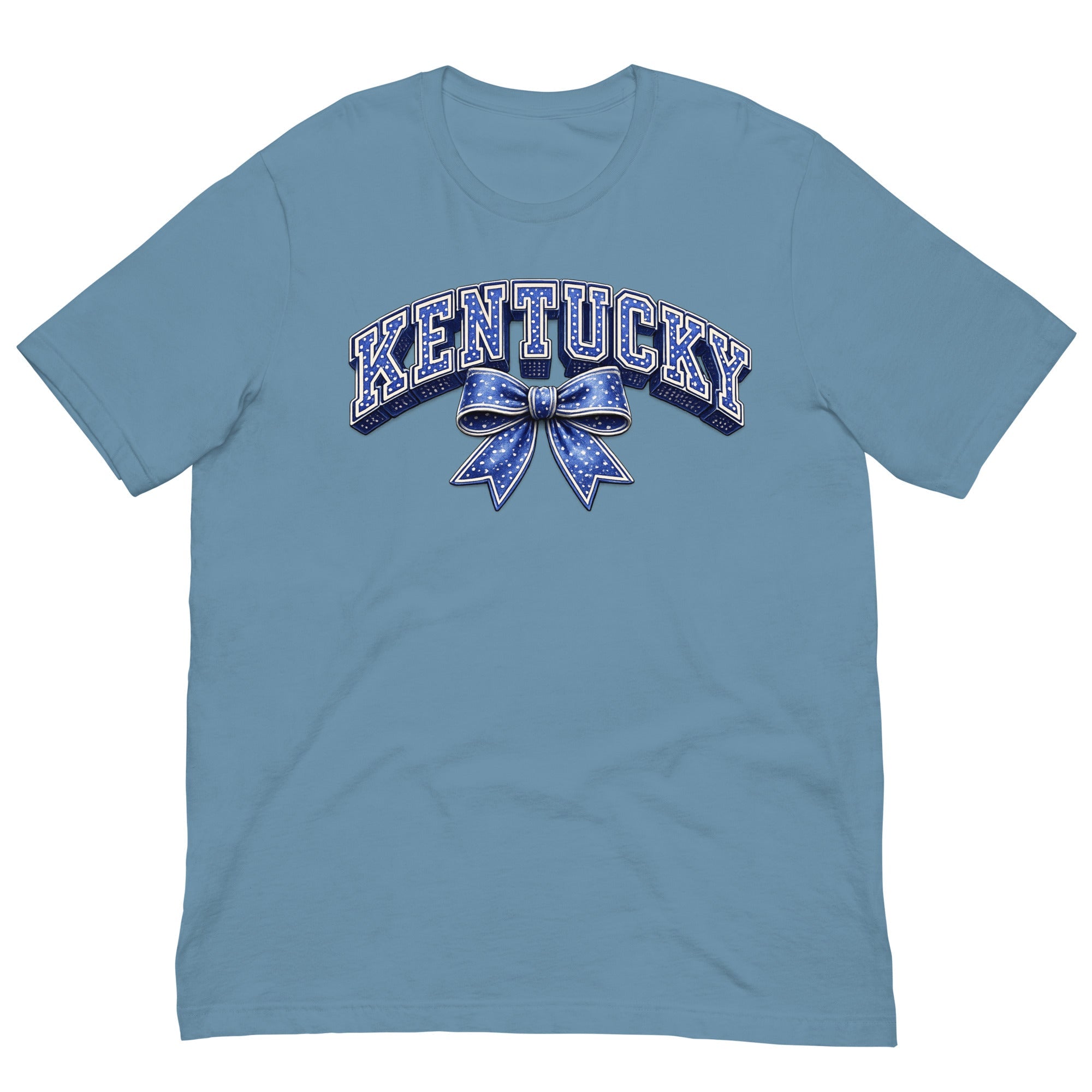 Kentucky Polka Dot Bow Tee | Vintage Varsity Design | Classic - Bluegrass Elite Apparel LLC